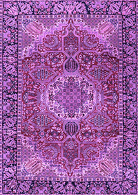 Medallion Purple Traditional Rug, tr2570pur