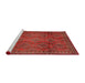 Sideview of Machine Washable Traditional Red Rug, wshtr2571