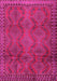 Machine Washable Persian Pink Traditional Rug, wshtr2571pnk