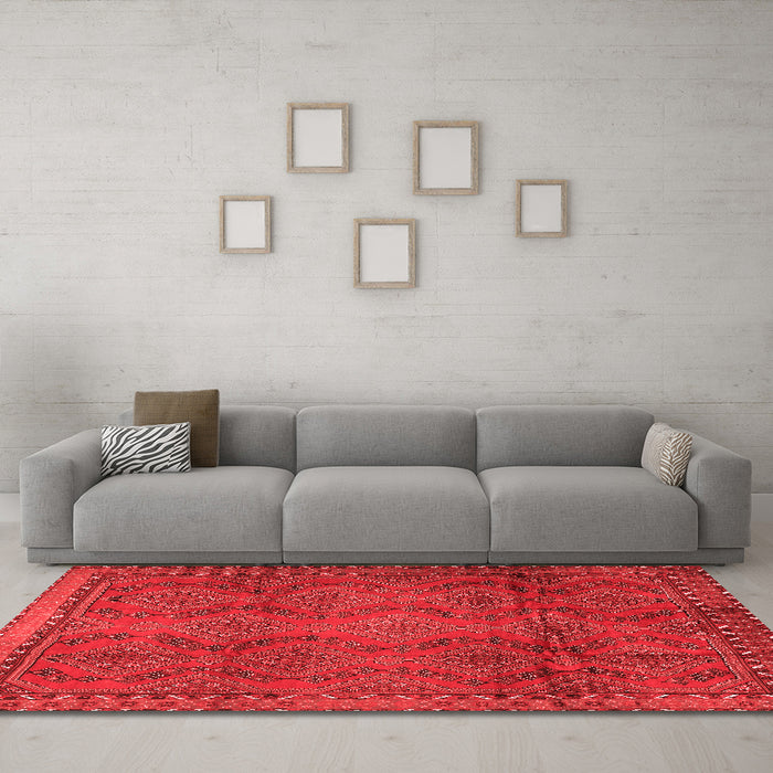 Traditional Red Washable Rugs