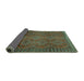 Sideview of Persian Turquoise Traditional Rug, tr2571turq