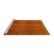 Sideview of Machine Washable Persian Yellow Traditional Rug, wshtr2571yw