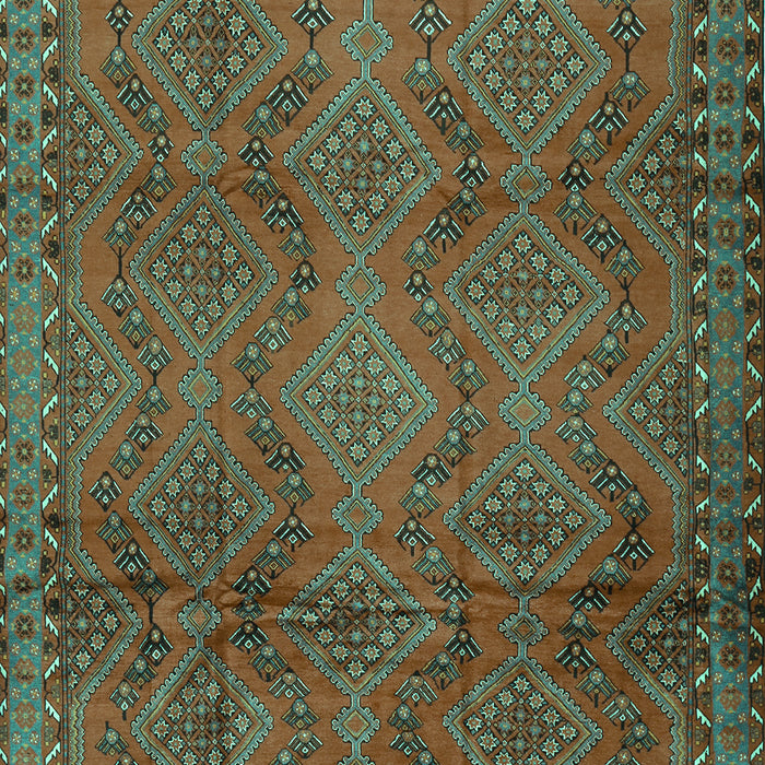 Machine Washable Persian Turquoise Traditional Area Rugs, wshtr2571turq