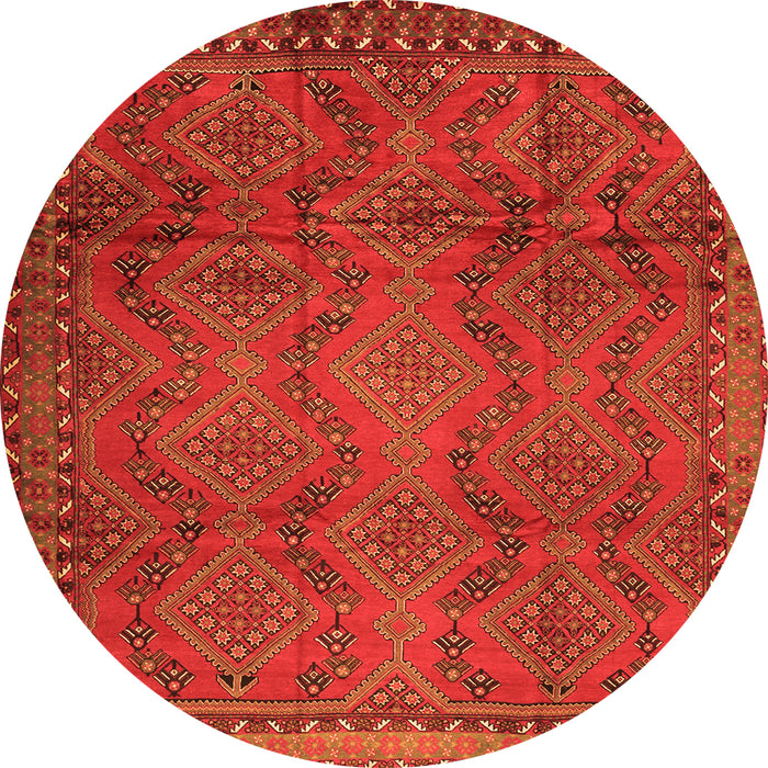 Square Persian Orange Traditional Rug, tr2571org