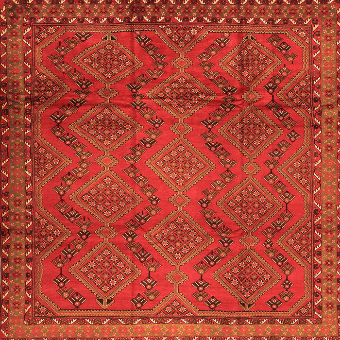 Serging Thickness of Persian Orange Traditional Rug, tr2571org