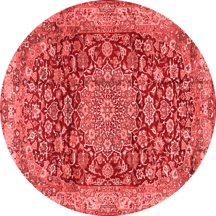 Medallion Red Traditional Rug, tr2572red
