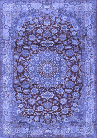 Medallion Blue Traditional Rug, tr2572blu