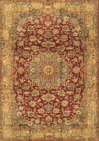 Medallion Brown Traditional Rug, tr2572brn