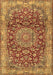 Medallion Brown Traditional Rug, tr2572brn