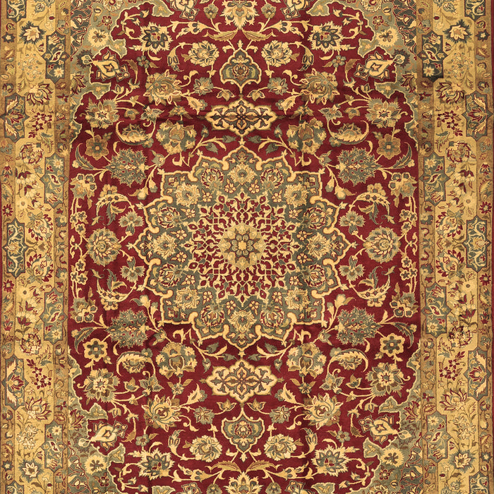 Medallion Brown Traditional Rug, tr2572brn