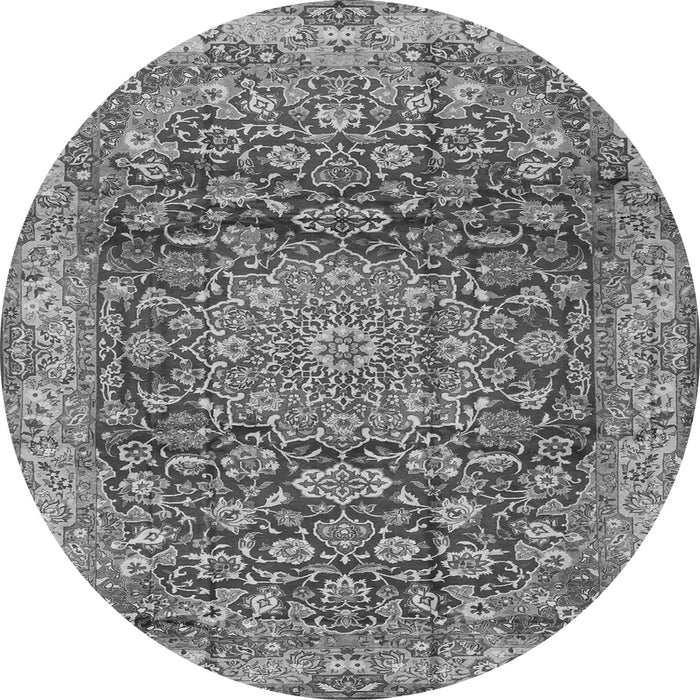 Square Medallion Gray Traditional Rug, tr2572gry