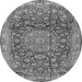 Square Medallion Gray Traditional Rug, tr2572gry