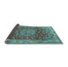 Sideview of Medallion Light Blue Traditional Rug, tr2572lblu