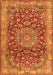 Medallion Orange Traditional Rug, tr2572org