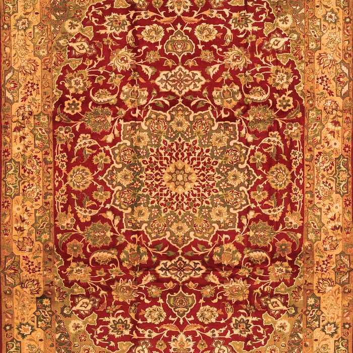 Medallion Orange Traditional Rug, tr2572org