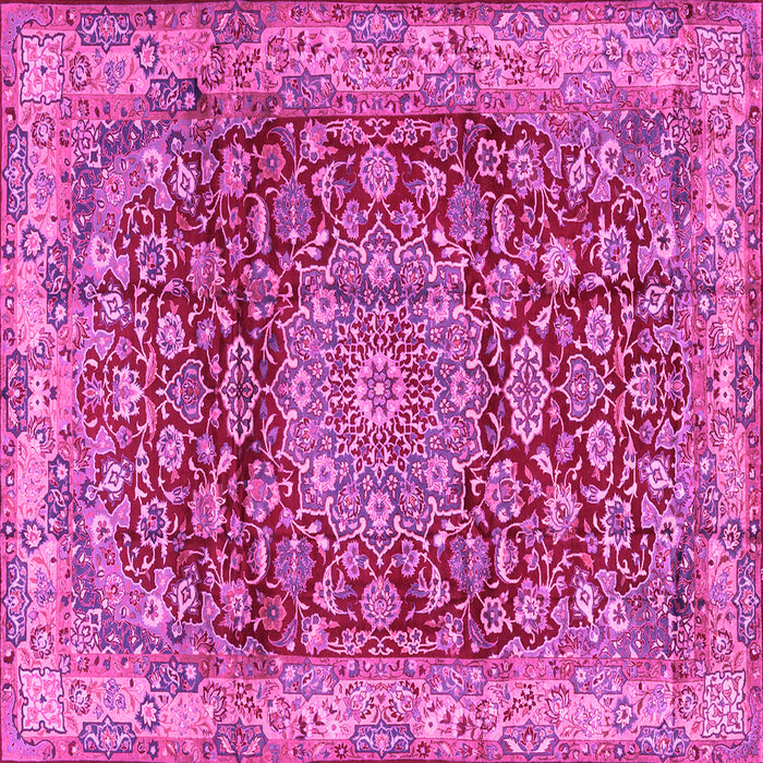 Square Medallion Pink Traditional Rug, tr2572pnk