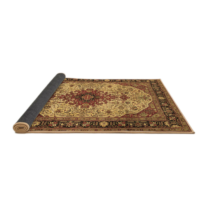 Sideview of Medallion Brown Traditional Rug, tr2573brn