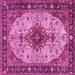 Square Medallion Pink Traditional Rug, tr2573pnk