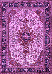 Medallion Purple Traditional Rug, tr2573pur