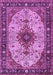 Medallion Purple Traditional Rug, tr2573pur