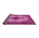 Sideview of Medallion Pink Traditional Rug, tr2573pnk