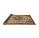 Sideview of Traditional Sandy Brown Medallion Rug, tr2574