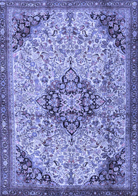 Medallion Blue Traditional Rug, tr2574blu