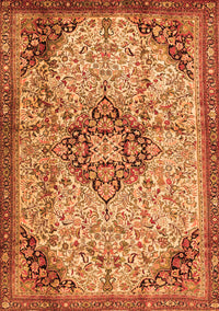 Medallion Orange Traditional Rug, tr2574org