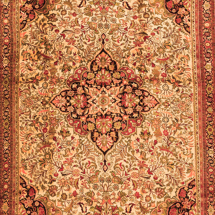 Medallion Orange Traditional Rug, tr2574org