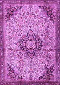 Medallion Purple Traditional Rug, tr2574pur