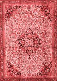 Medallion Red Traditional Rug, tr2574red