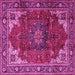 Square Medallion Pink Traditional Rug, tr2575pnk