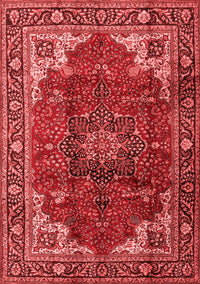 Medallion Red Traditional Rug, tr2575red