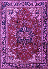 Medallion Purple Traditional Rug, tr2575pur