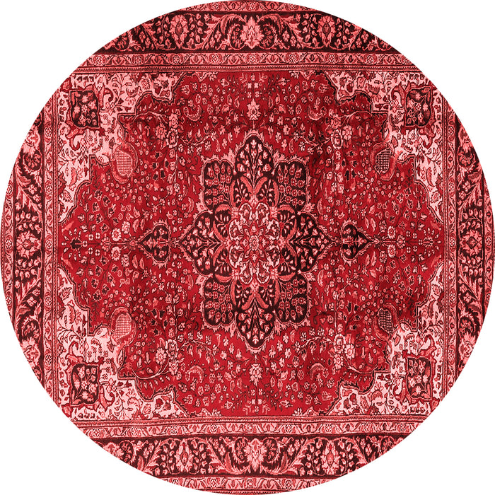 Medallion Red Traditional Rug, tr2575red
