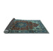 Sideview of Medallion Light Blue Traditional Rug, tr2575lblu