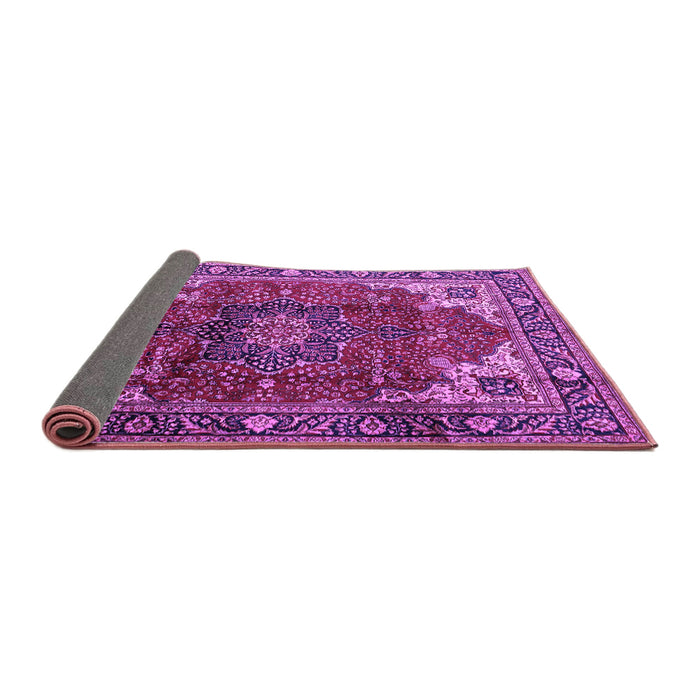 Sideview of Medallion Purple Traditional Rug, tr2575pur
