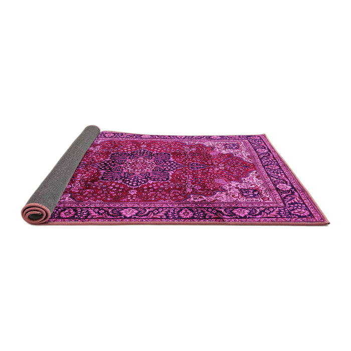 Sideview of Medallion Pink Traditional Rug, tr2575pnk