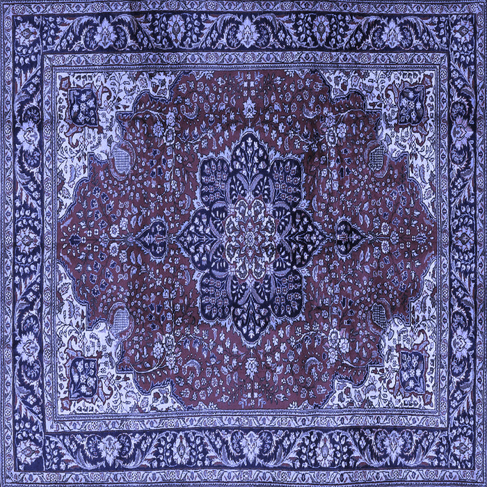 Square Medallion Blue Traditional Rug, tr2575blu