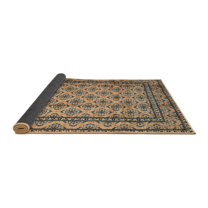 Sideview of Traditional Dark Brown Persian Rug, tr2576
