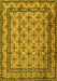 Machine Washable Persian Yellow Traditional Rug, wshtr2576yw