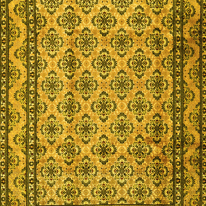 Machine Washable Persian Yellow Traditional Rug, wshtr2576yw