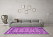 Machine Washable Persian Purple Traditional Area Rugs in a Living Room, wshtr2576pur