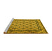 Sideview of Machine Washable Persian Yellow Traditional Rug, wshtr2576yw