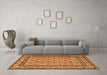 Machine Washable Persian Orange Traditional Area Rugs in a Living Room, wshtr2576org