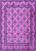 Machine Washable Persian Purple Traditional Area Rugs, wshtr2576pur