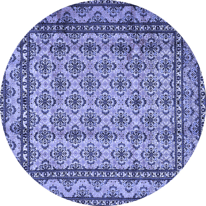 Round Persian Blue Traditional Rug, tr2576blu