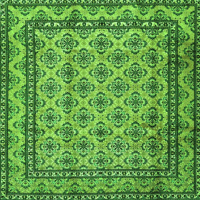 Serging Thickness of Persian Green Traditional Rug, tr2576grn
