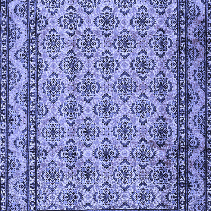 Machine Washable Persian Blue Traditional Rug, wshtr2576blu