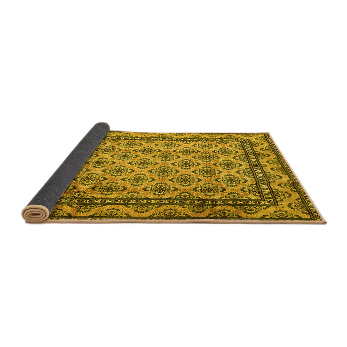 Sideview of Persian Yellow Traditional Rug, tr2576yw